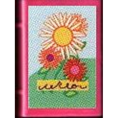 Деталь LEGO 33009pb034 Minifigure, Utensil Book 2 x 3 with Flowers on Front and Both Insides Pattern (Stickers) - Set 3149