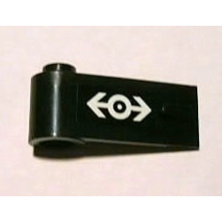 Door 1 x 3 x 1 Left with Train Logo White on Black Background Pattern (Sticker) - Set 2126 Door 1 x 3 x 1 Left with Train Logo White on Black Background Pattern (Sticker) - Set 2126