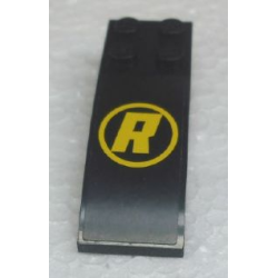 Slope, Curved 6 x 2 with Yellow 'R' in Yellow Circle Pattern (Sticker) - Set 8161 Slope, Curved 6 x 2 with Yellow 'R' in Yellow Circle Pattern (Sticker) - Set 8161