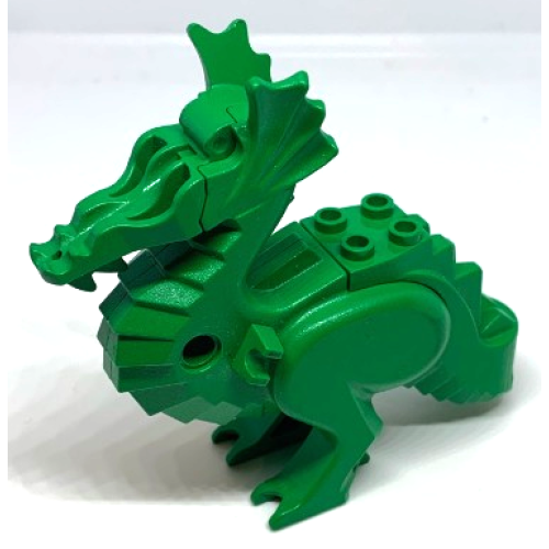 Деталь LEGO 6129c01 Dragon Classic Body - Green