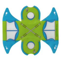 Plastic Part for Set 41339 - Dark Azure and Lime Tent with Poles and Lightning Bolts Pattern
