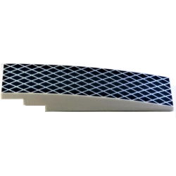 Slope, Curved 8 x 2 with Dark Blue Diamond Mesh Pattern Slope, Curved 8 x 2 with Dark Blue Diamond Mesh Pattern