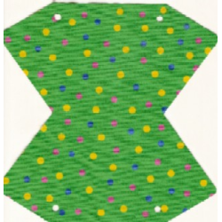 Belville Tent Cloth with Blue, Yellow, and Dark Pink Spots Pattern Belville Tent Cloth with Blue, Yellow, and Dark Pink Spots Pattern