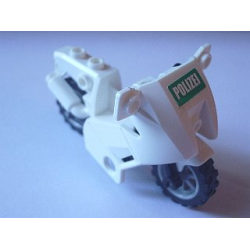 Motorcycle City with Black Chassis, LBG Wheels and Fairing with 'POLIZEI' on Green Background Pattern (Sticker) - Sets 7235 / 7237 Motorcycle City with Black Chassis, LBG Wheels and Fairing with 'POLIZEI' on Green Background Pattern (Sticker) - Sets 7235 / 7237