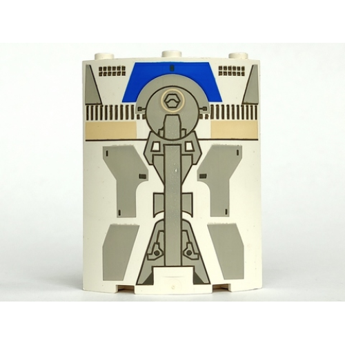 Деталь LEGO 30562px2 Cylinder Quarter 4 x 4 x 6 with SW Droid Escape Pattern