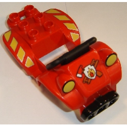 Duplo Cabin 4 x 7 x 2 Four Wheel Bike with Black Handlebars with Fire Pattern Duplo Cabin 4 x 7 x 2 Four Wheel Bike with Black Handlebars with Fire Pattern
