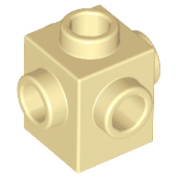 Brick, Modified 1 x 1 with Studs on 4 Sides - Tan Brick, Modified 1 x 1 with Studs on 4 Sides - Tan