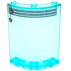 Cylinder Quarter 4 x 4 x 6 with White Venetian Blinds with Coral Hearts Drawstring Pattern (Sticker) - Set 41394 Cylinder Quarter 4 x 4 x 6 with White Venetian Blinds with Coral Hearts Drawstring Pattern (Sticker) - Set 41394