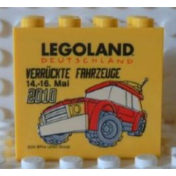 Brick 2 x 4 x 3 with Legoland Deutschland Verrückte Fahrzeuge 14.-16. Mai 2010 Pattern