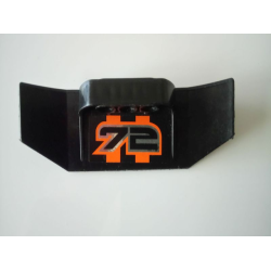 Technic, Panel Car Spoiler 3 x 8 with Three Holes and '72' on Orange Background on Inside Pattern (Sticker) - Set 8496 Technic, Panel Car Spoiler 3 x 8 with Three Holes and '72' on Orange Background on Inside Pattern (Sticker) - Set 8496