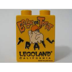 Duplo, Brick 1 x 2 x 2 with Halloween 2008 Brick or Treat Trail Pattern Duplo, Brick 1 x 2 x 2 with Halloween 2008 Brick or Treat Trail Pattern