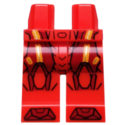 Hips and Legs with Orange and Gold Circuitry and Dark Red Armor, Knee Pads and Boots Pattern Hips and Legs with Orange and Gold Circuitry and Dark Red Armor, Knee Pads and Boots Pattern