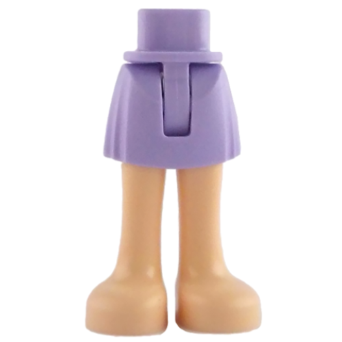 Деталь LEGO 35216ac00pb029 Mini Doll Hips and Skirt with Molded Light Nougat Legs Pattern - Thin Hinge