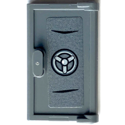 Door 1 x 2 x 3 with Vertical Handle, Mold for Tabless Frames with Safe Wheel Handle Pattern (Sticker) - Set 70912