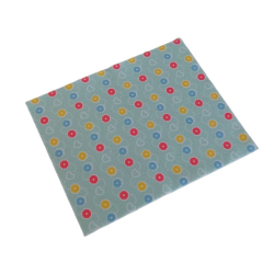 Duplo, Cloth Blanket 8 x 10 cm with Coral, Medium Blue and Yellow Flowers and Hearts Pattern Duplo, Cloth Blanket 8 x 10 cm with Coral, Medium Blue and Yellow Flowers and Hearts Pattern