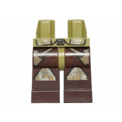 Hips and Dark Brown Legs with SW Clone Trooper Camouflage Knee Pads and Two Holsters Pattern