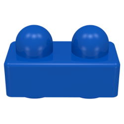 Primo Brick 1 x 2 - Blue Primo Brick 1 x 2 - Blue