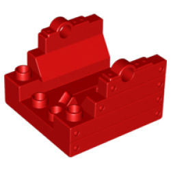 Duplo Cannon Base 4 x 4 - Red Duplo Cannon Base 4 x 4 - Red
