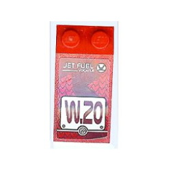 Slope 18 4 x 2 with 'W.20' Pattern (Sticker) - Set 8111