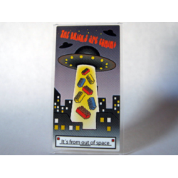Glass for Window 1 x 4 x 6 with 'The Bricks are Coming' Movie Poster Pattern (Sticker) - Set 10184