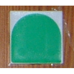 Duplo, Tile 2 x 2 with Shape Green Inverse Arch Pattern