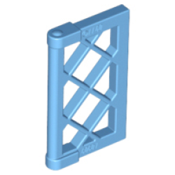Pane for Window 1 x 2 x 3 Lattice with Thick Corner Tabs - Medium Blue Pane for Window 1 x 2 x 3 Lattice with Thick Corner Tabs - Medium Blue