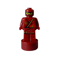 Minifigure, Utensil Statuette / Trophy with Ninjago Kai with Gold and Red Robe and Ninjago Logogram Letter K Pattern