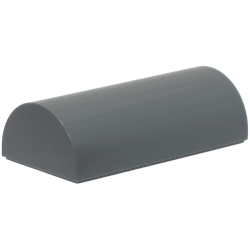 Slope, Curved 2 x 4 Double with Groove - Dark Bluish Gray