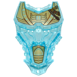 Large Figure Torso with Bionicle Gold Scaled Armor, Medium Azure Runes and Reddish Brown Straps Pattern (Ekimu)