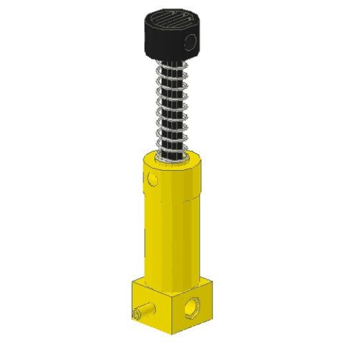 Деталь LEGO 2797c03 Pneumatic Pump Second Version with Yellow Top