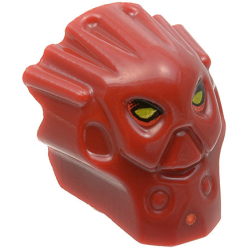 Minifigure, Head, Modified Bionicle Inika Toa Jaller Pattern Minifigure, Head, Modified Bionicle Inika Toa Jaller Pattern