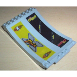 Sports Arena Section / Skateboard Ramp with X-Park, Island Xtreme Stunts Logo, and Ogel Skate Pattern (Stickers) - Set 6738