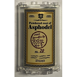 Cylinder Half 2 x 4 x 5 with 1 x 2 Cutout with Black 'Powdered root of Asphodel' Pattern (Sticker) - Set 76391 Cylinder Half 2 x 4 x 5 with 1 x 2 Cutout with Black 'Powdered root of Asphodel' Pattern (Sticker) - Set 76391