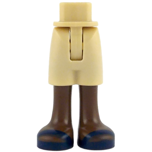 Деталь LEGO 1826fc00pb007 Mini Doll Hips and Shorts with Molded Umber Legs and Printed Dark Blue Sandals Pattern - Thin Hinge