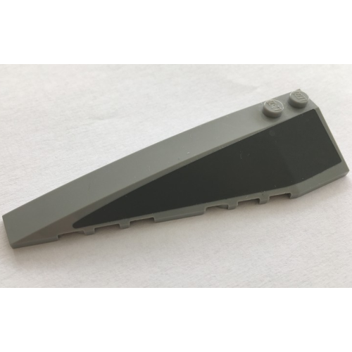 Деталь LEGO 50955pb041 Wedge 10 x 3 Left with Dark Bluish Gray Panel Pattern (Sticker) - Set 75096