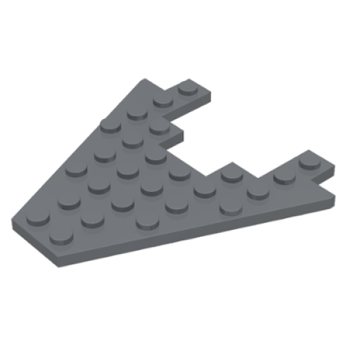 Деталь LEGO 6104 Wedge, Plate 8 x 8 with 3 x 4 Cutout - Dark Bluish Gray