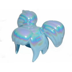Mini Doll, Hair Short Bangs and 2 Short Pigtails with Iridescent Coating Pattern