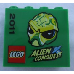 Brick 2 x 4 x 3 with Alien Conquest 2011 Pattern