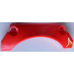 Technic, Panel Car Mudguard Arched 9 x 2 x 3 Straight Top with Orange Flame Pattern Model Left Side (Sticker) - Set 42106 Technic, Panel Car Mudguard Arched 9 x 2 x 3 Straight Top with Orange Flame Pattern Model Left Side (Sticker) - Set 42106