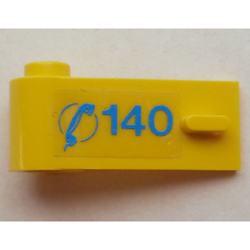 Деталь LEGO 3822pb024 Door 1 x 3 x 1 Left with Blue Telephone Receiver and '140' Pattern (Sticker) - Set 1589-2