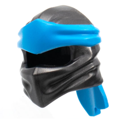 Minifigure, Headgear Ninjago Wrap Type 4 with Molded Dark Azure Headband Pattern