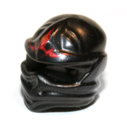 Minifigure, Headgear Ninjago Wrap Type 1 with Dark Red, Metallic Magenta and Neon Green Crystals Earth Energy Pattern