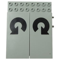 Electric, Train 12V Remote Control 8 x 10 with 2 Circled Arrows Pattern