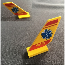 Tail Shuttle with EMT Star of Life, Red Stripes, '60179' Pattern on Both Sides (Stickers) - Set 60179