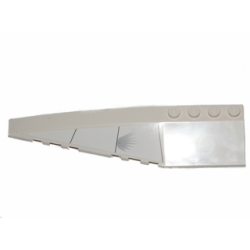 Wedge 12 x 3 Left with Black Hull Lines and Damage Pattern (Sticker) - Set 75003