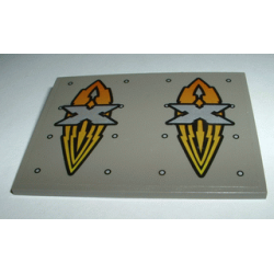 Slope 10 6 x 8 with 'X' Island Xtreme Stunts Logo Pattern (Sticker) - Set 6737