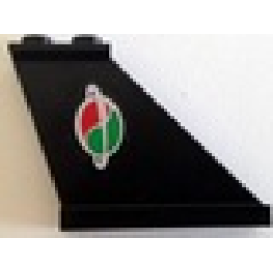 Tail 4 x 1 x 3 with Octan-Space Logo Pattern on Right (Model Left Side) (Sticker) - Set 70816