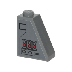 Slope 65 2 x 1 x 2 with Black Ace TIE Interceptor Pattern Model Right Side (Sticker) - Set 75242