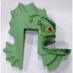 Minifigure, Head, Modified Barracuda Pattern Minifigure, Head, Modified Barracuda Pattern