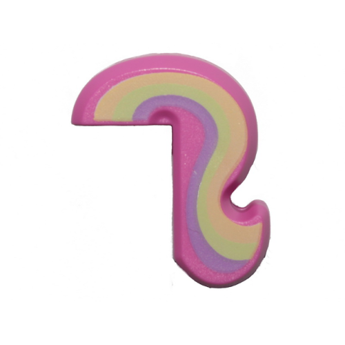 Деталь LEGO 15429pb13 Cat Tail with Rainbow Pattern